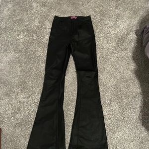 EDIKTED Black Leather Pants